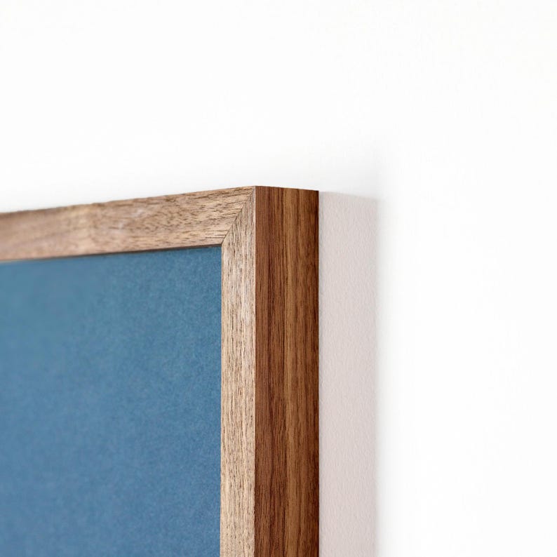 Handmade Wood Gallery Frame. Solid Wood Frame for Poster Artwork. 18x24 or 16x20. 1.25" Depth. Solid Walnut Oak Poplar Wood. Modern Rustic. image 1