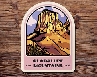 Guadalupe National Park Bumper Sticker, Travel Stickers For Cars, Texas Car Decal, Road Trip Sticker, Travel Gifts, Guadalupe Park Sticker