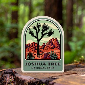 Joshua Tree National Park Travel Sticker Waterproof Vinyl for Car Laptop Water Bottle Hiking Camping Gifted Souvenir Outdoor Lover Gift
