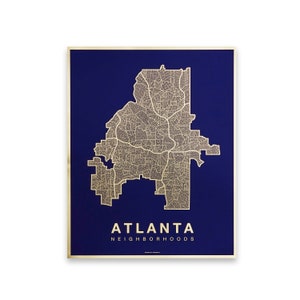 ATLANTA City Map Art, Home Office Wall Decor, Georgia Poster, Minimalist City Art, Atlanta Wall Art Print, Housewarming Gift For Him image 9