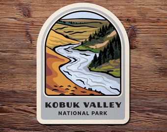 Kobuk Valley National Park Bumper Sticker, Travel Stickers For Cars, Alaska Car Decal, Road Trip Sticker, Travel Gifts, Kobuk Valley Sticker