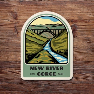New River Gorge National Park Bumper Sticker, Travel Stickers For Cars, West Virginia Car Decal, Road Trip Sticker, New River Gorge Sticker