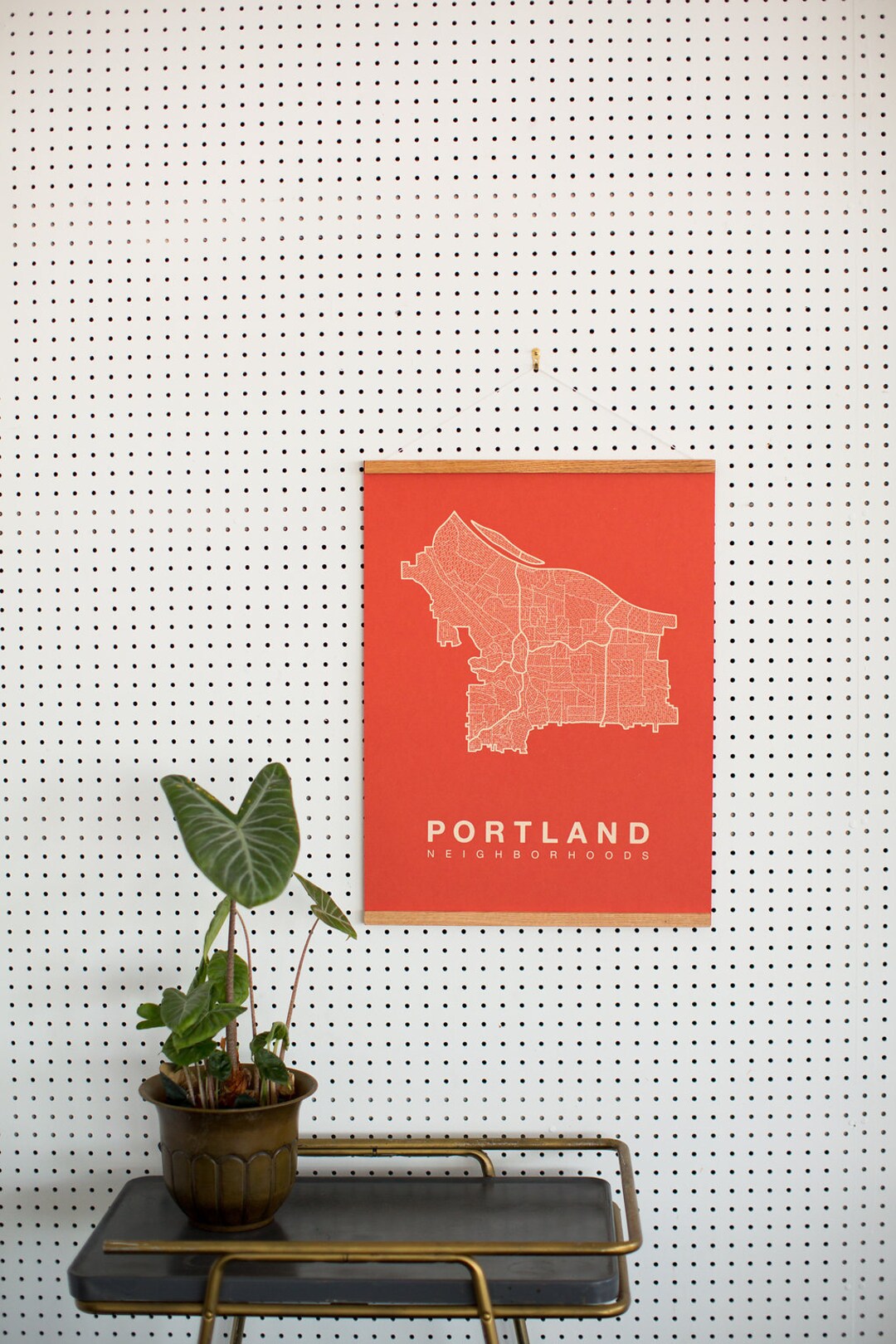 PORTLAND Minimalist Wall Art Portland Neighborhood Map Etsy