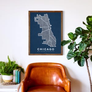 Handmade Wood Gallery Frame. Solid Wood Frame for Poster Artwork. 18x24 or 16x20. 1.25" Depth. Solid Walnut Oak Poplar Wood. Modern Rustic. image 3