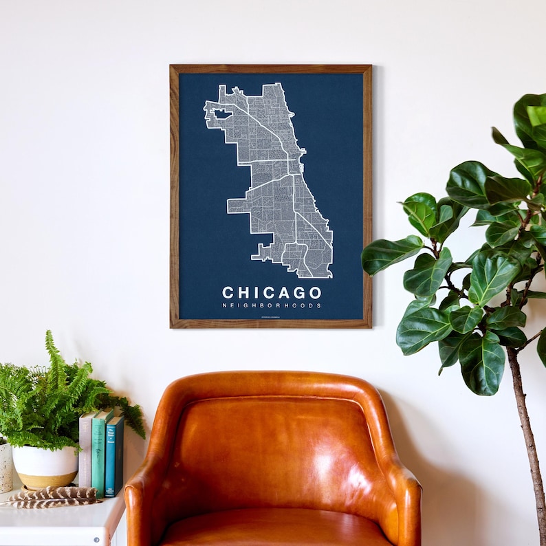 Handmade Wood Gallery Frame. Solid Wood Frame for Poster Artwork. 18x24 or 16x20. 1.25" Depth. Solid Walnut Oak Poplar Wood. Modern Rustic. image 3