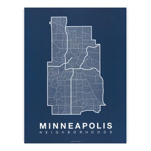 MINNEAPOLIS City Map Art, Home Office Wall Decor, Minimalist City Art, Minnesota Poster, Minneapolis Wall Art, Housewarming Gift For Him image 3