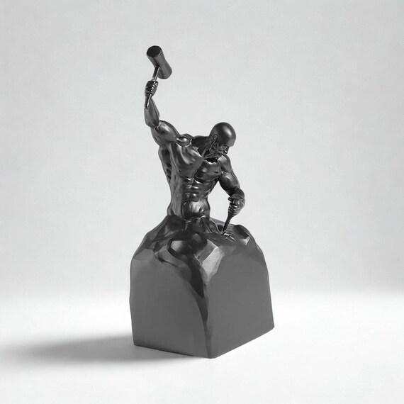 Abstract Resin Sculpture, Office Desk Decor, Modern Figure Statue, Gym or Home Accent