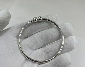925 Sterling Silver Plain Bangle Bracelet