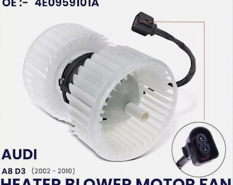 Special made Heater Blower Motor Fan for Audi A8 S8 4E 4E2 4E8 Quattro 2002 to 2010 HVAC Cabin Air Replacement 4E0959101A 4E0959102A