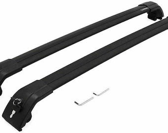 Cross Dachträger für Audi Q7 4L 2006-2015 Aluminium Schwarz Schienen 75kg Lastträger Abschließbar Langlebig Reisegepäck benutzerdefinierte