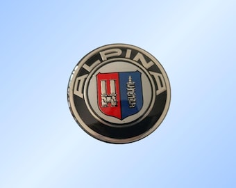 Alpina 45 mm Lenkrad Emblem - Premium-Auto-Abzeichen für das Alpina-Logo, Lenkrad-Zubehör, Ersatzemblem, Soem-Art-Abzeichen