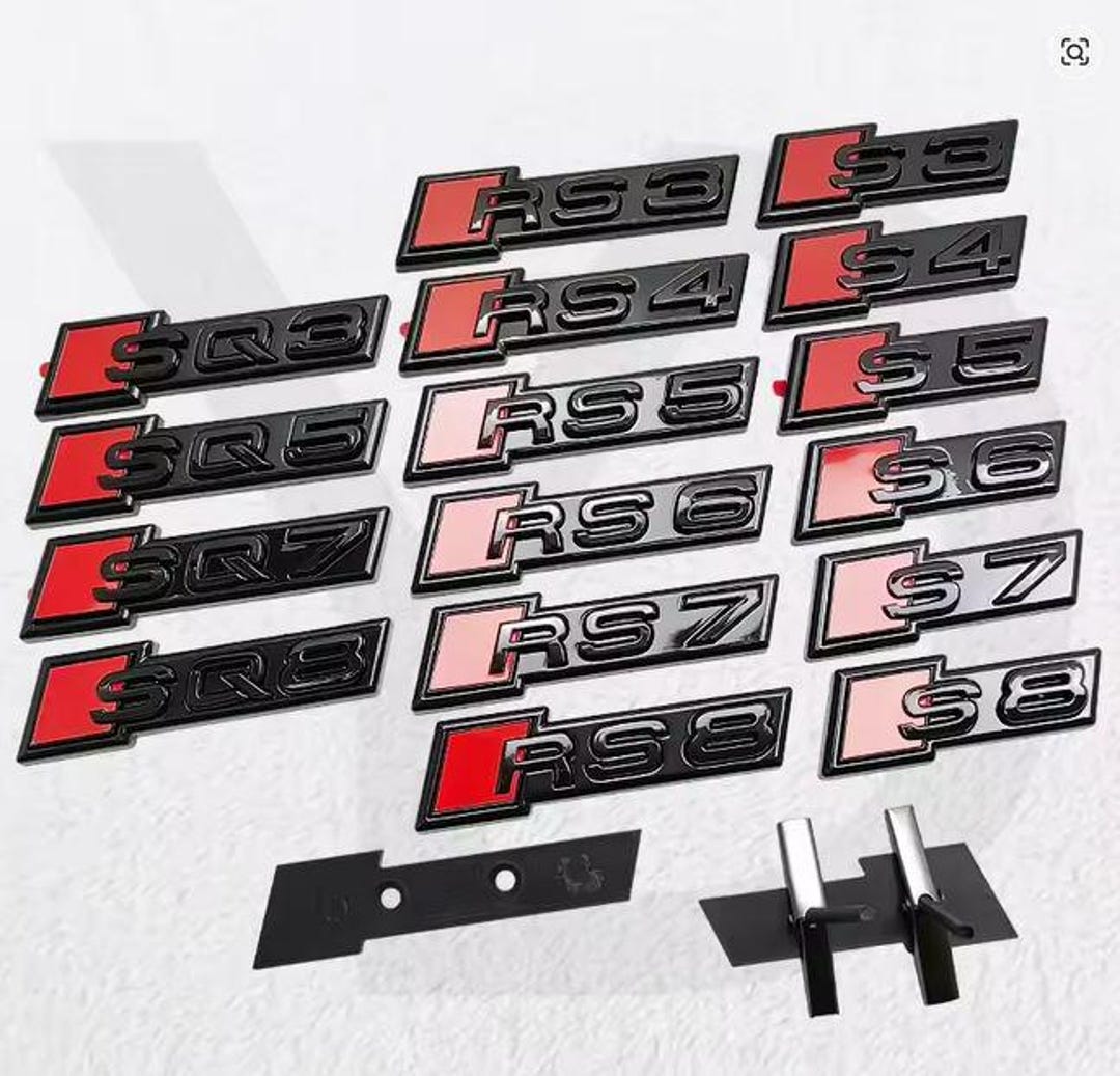 Emblem Badge Sticker Decals for Audi S3 S4 S5 S6 S7 S8 SQ3 SQ5 SQ7 SQ8 ...