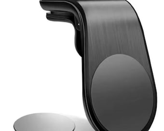 Phone Holder for Audi Sline Quattro Models A1 A2 A3 A4 A5 A6 A7 A8 RS7 Q1 Q2 Q3 Q4 Q5 Q6 Car Logo Magnetic - black