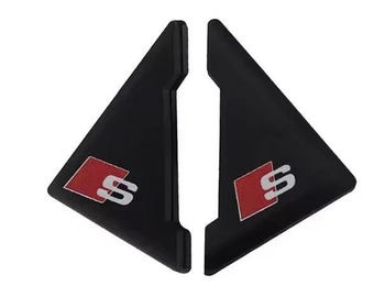 Car custom Door Corner Protection Sticker 2pcs Anti Collision for Audi Sline A2 A3 A4 A5 A6 RS3 RS6 RS7 S2 S4 S5 S6 S8 B8 B9 - black Sline