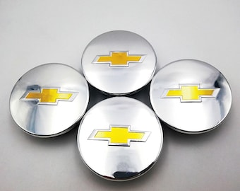 4er Set Chrom Nabenkappen 68 mm für Chevron Nabendeckel 68 mm Nabenkappen Emblem