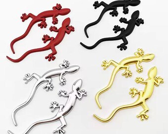 Gecko Car custom 3D Metal Logo Sticker for Audi A1 A3 S3 A4 B7 B8 A5 A6 C6 C7 Q2 Q3 Q5 RS Sline Quattro Sportback  - choose model