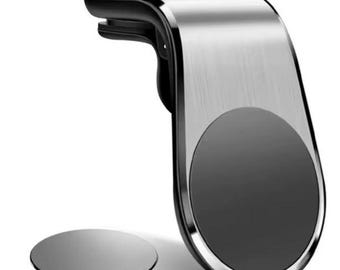 Phone Holder for Audi Sline Quattro Models A1 A2 A3 A4 A5 A6 A7 A8 RS7 Q1 Q2 Q3 Q4 Q5 Q6 Car Logo Magnetic - silver