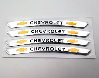 4x Metall 9 cm Silber Felge Aufkleber für Chevy Logo Ersatz Auto Reifen Aufkleber Auto Außen Styling Zubehör Emblem Aufkleber
