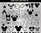 Mikey Mouse SVG Bundle Layered Head svg png pdf, Tumbler Mug svg files for Cricut, SVG Files For Cricut, For Silhouette, Family Vacation Png