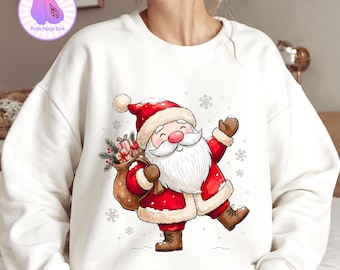 Santa christmas Png, Retro Santa Png, Vintage Christmas Png, Xmas Gift, Digital Download, Christmas Shirt PNG, Holiday Gift