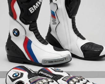 ハンドメイドのバイクブーツ、カスタムメイドのMotoGPバイクレーシング