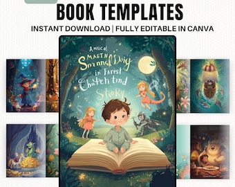Kids Canva Templates Bundle | 50+ Children Story Book Ebook Templates PLR | Edit Brand Sell | Teachers Parents Instant Download