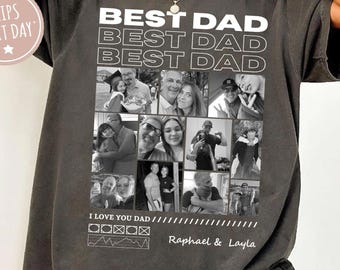 Camiseta personalizada para papá con foto y nombre, camiseta personalizada para papá con foto, regalo de Navidad para papá, camiseta para papá, regalo para papá, regalo para abuelo