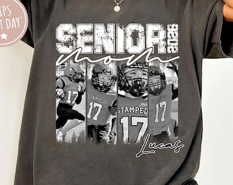 Personalised 2026 Senior Football Mom Shirt, Custom Football Player Photos with Name Shirt, Football Mama Shirt,Senior Night