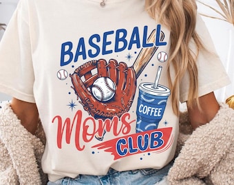 Baseball Moms Club Comfort Colors Shirt, Gameday Doodle Baseball Tee, Trendy Women's Baseball Shirt, Sports Mom Shirt, Game Day Tee
