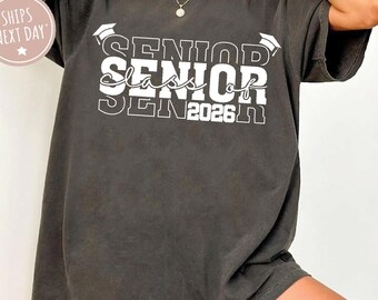 Comfort Colors Senior 2026 Shirt, Retro Font, Senior Retro Shirt, 2026 Seniors Shirt, Class of 2026 Senior Shirt, Graduation Gift