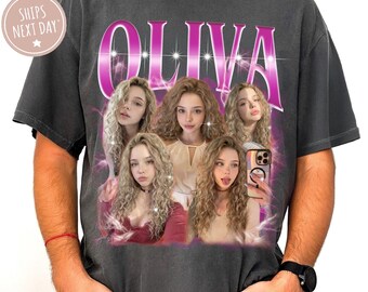 Comfort Colors Personalized Face Girlfriend Boyfriend Shirt, Custom Photo Birthday Bootleg Gift, Custom Bootleg Shirt, Gift For Him/Her