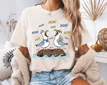 Comfort Colors  Custom Name Seagull Mom Mom Mom, Custom Name Son Daughter Shirt, Funny Mother's Day Gift For Mom, Finding Nemo