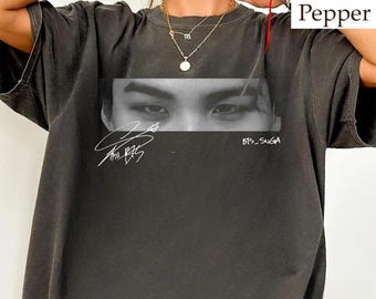 Camiseta Suga Agust D Vintage Comfort Color, Camiseta Agust D Eye, Camiseta Suga's Eyes, Camiseta Kpop Suga, Regalo para Fan