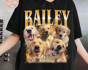 Custom Comfort Colors Vintage Pet Photo + Name Shirt, Bootleg Pet Tee, Custom Dog Portrait, Personalized Pet Shirt 90's Tee, Pet Lover