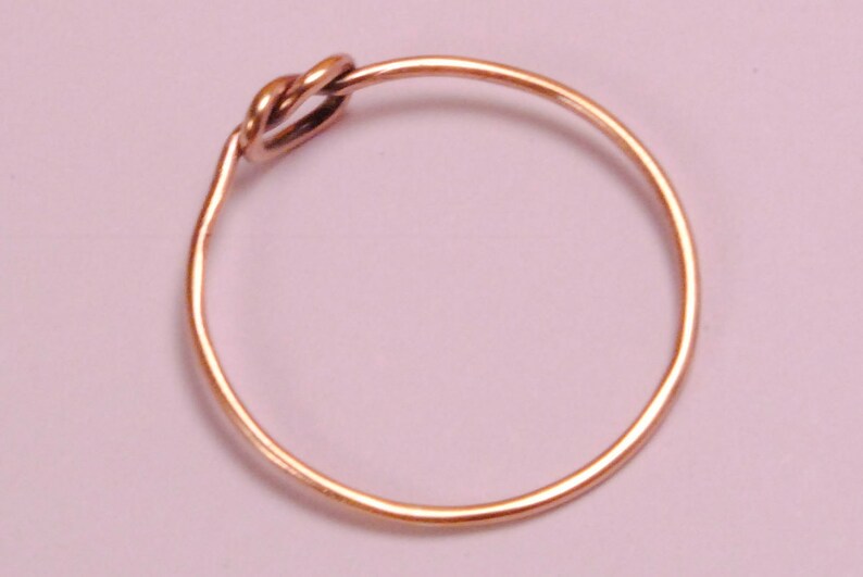 Rose Gold Ring Size 7.5 Ring Knot RingFriendship RingRose Gold Filled RingTiny Rose Gold RingTeeny Weenie Tied Ring *Rose Gold Filled*