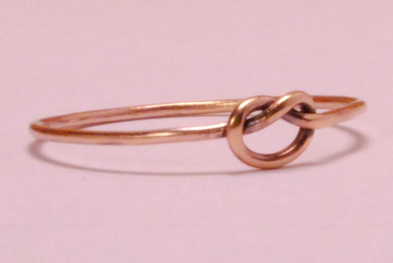 Rose Gold Ring Size 7.5 Ring Knot RingFriendship RingRose Gold Filled RingTiny Rose Gold RingTeeny Weenie Tied Ring *Rose Gold Filled*