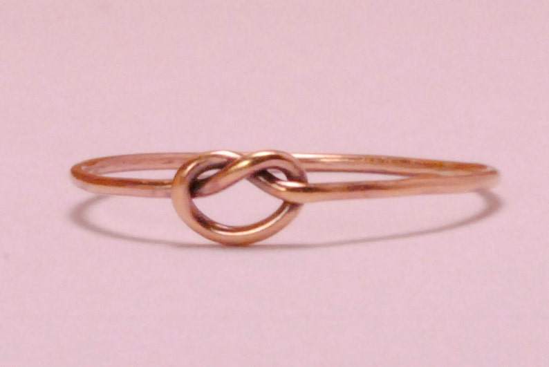 Rose Gold Ring Size 7.5 Ring Knot RingFriendship RingRose Gold Filled RingTiny Rose Gold RingTeeny Weenie Tied Ring *Rose Gold Filled*