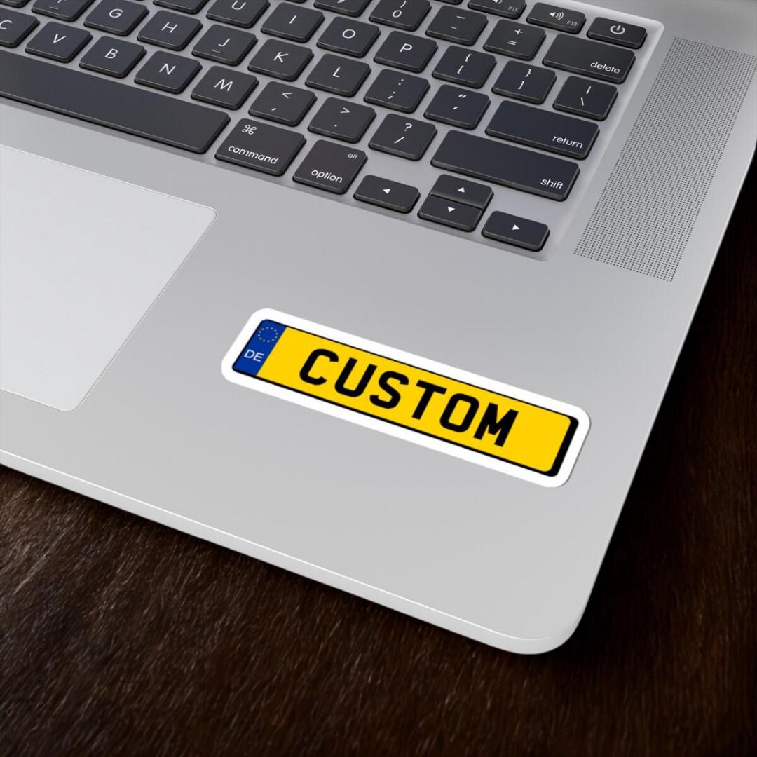 Custom License Plate Sticker Kiss-cut Stickers | Personalized Plate ...