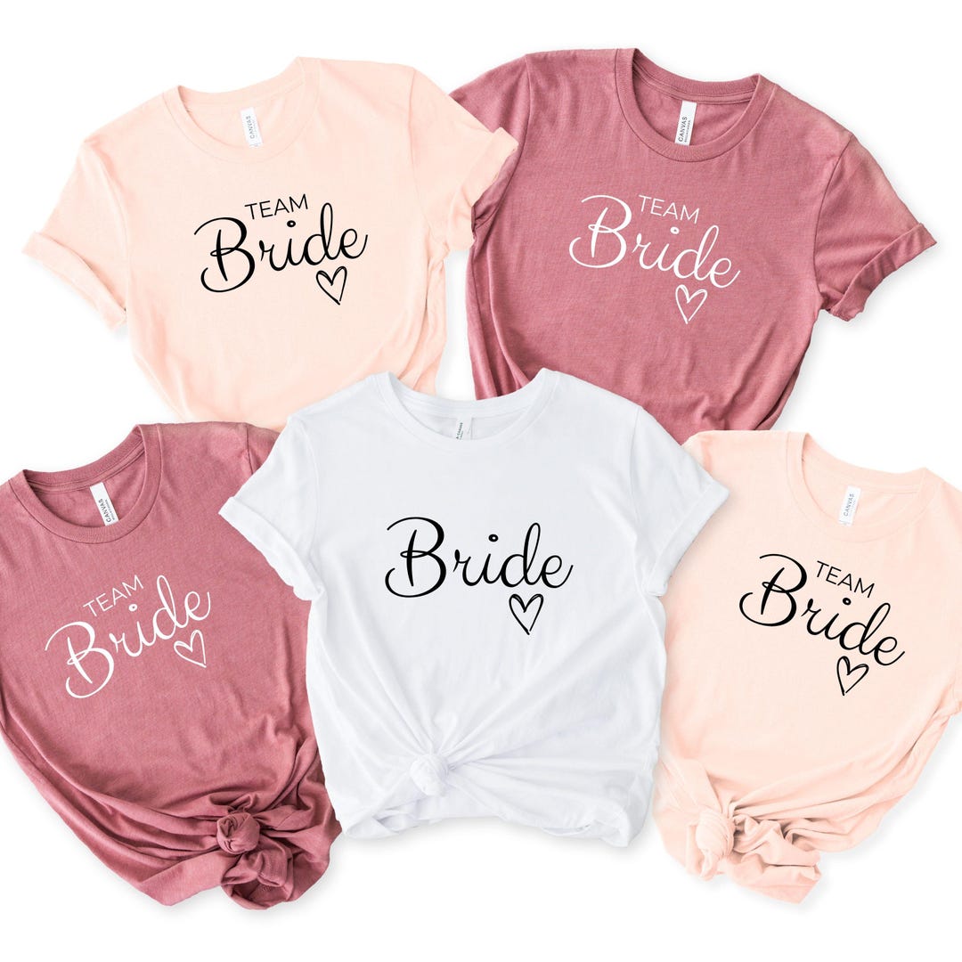Team Bride Shirts, Bride Shirt, Bachelorette Party Shirts, Bridesmaid ...