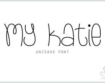 My Katie Font download // OTF / TTF Open Type Fonts //Digital Download // Personal Use