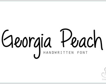 Georgia Peach Font download // OTF / TTF Open Type Fonts //Digital Download // Personal Use