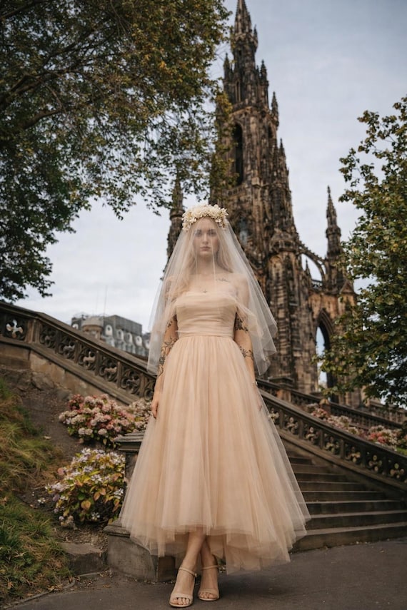 Tulle wedding dress