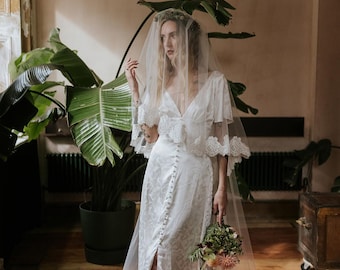Fauna Wedding Dress- Vintage Inspired Satin Bridal Gown