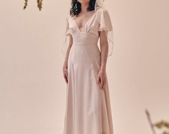 Honour Wedding Dress- Vintage Inspired Satin Bridal Gown