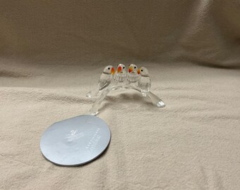 Swarovski crystal “Baby Lovebirds” figurine