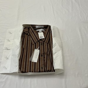 enro dress shirts non iron NWT Enro Non-Iron Sky Blue Dress Shirt 15 1/2 32-33 100% Cotton