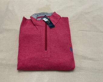 Polo Ralph Lauren quarter zip double knit pullover, XL New