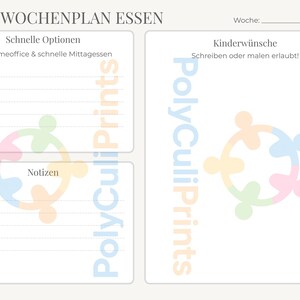 Wochenplan Essen für Familien & Einkaufsliste (do druku) zdjęcie 3