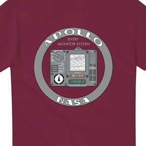 NASA Apollo Entry Monitor System T-Shirt • Spacecraft Instrument Panel Art