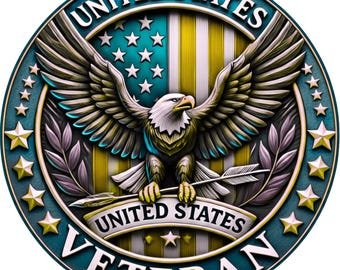 Águila del Día de los Veteranos PNG, Diseño de sublimación militar estadounidense (Descarga digital)